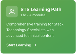 Stake Technology Specialist Learning path